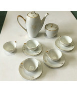 Vintage cornelia loucky coffee set MCM starburst pattern made in Czechos... - $65.29