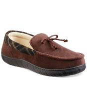 TOTES TOASTIES Mens Moccasin Slippers Chocolate Brown Size Medium (8/9) $30 -NWT - £10.65 GBP