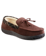 TOTES TOASTIES Mens Moccasin Slippers Chocolate Brown Size Medium (8/9) $30 -NWT - £10.78 GBP