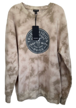 True Religion Men&#39;s Crewneck Tie Dye Sweatshirt Cotton Blend Size XL Beige - £25.80 GBP