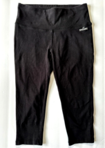 Spalding Women&#39;s black Crop Legging Workout Pants size S mid-rise - £7.99 GBP