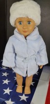 EC American Girl Doll Blue Snow Flurry Jacket Coat &amp; Hat-Retired - £17.43 GBP