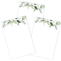 100 Pcs Greenery Cardstock Note Cards 4X6 Inch Blank Greenery Cards Thick White  - £26.73 GBP