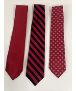 Brooks Brothes Tie LOT 3 100% Silk  Multicolor Preppy Casual Striped Red... - $582.58 MXN