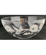 Hummingbird Avon 24% Lead Crystal 8&quot; Round Bowl Made in France - $23.38