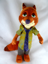Disney Zootopia Nick Wilde Fox Plush Doll Stuffed Animal 14&quot; - £5.40 GBP