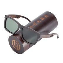 Brown Wooden Sunglasses Polarized Sun glasses for Men Women Vintage oculos de so - £56.97 GBP