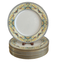 Lenox Renaissance Pattern Vintage Set of 11 Raised Enamel Decor Dinner P... - £429.18 GBP