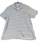 Tommy Bahama Hawaiian Camp Shirt Mens 2XL XXL Blue Abstract 100% Silk Bu... - £21.19 GBP