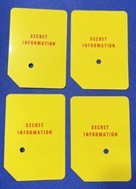 Vintage 1960 Mattel Lie Detector Game Pieces Parts: 4 “Secret Information” Cards - $9.75