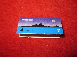 1988 The Hunt for Red October Board Game Piece: Wisconsin Blue Ship Tab- NATO  - $1.00