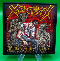 Xentrix Bury The Pain Metal Sew On Woven Patch 4&quot; X 3 3/4&quot; - £5.48 GBP