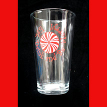 Peppermint Candy EAT DRINK BE MERRY Beer Pint Glass Holiday Party Bar Decoration - £3.06 GBP