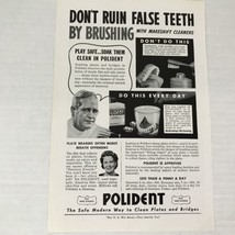 1943 Polident Print Ad Advertising Art Buy War Bonds - $9.89