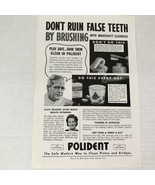 1943 Polident Print Ad Advertising Art Buy War Bonds - £7.73 GBP