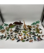 Large mixed Lot Of 68 Vintage, Modern Plastic, Rubber Dinosaur Toys T-Re... - £22.15 GBP
