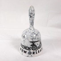 French Quarter Souvenir Bell Marble Look Ceramic Vintage - $25.74