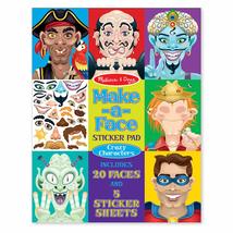 Melissa &amp; Doug Make-a-Face Sticker Pad - Crazy Characters, 20 Faces, 5 S... - $12.73