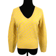 MAEVE women&#39;s sz XS pullover v-neck sweater - ANTHROPOLOGIE beige yellow knit - £27.44 GBP