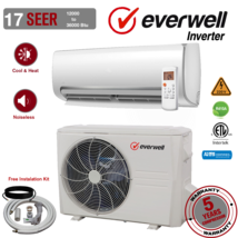 Everwell®  12000 - 24000 BTU Mini Split Air Conditioner  System 17 SEER2 - $490.05+