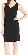 Lark &amp; Ro Women&#39;s Sleeveless Textured Crepe Sheath Dress, Black, 0 - £20.44 GBP