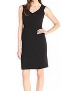 Lark &amp; Ro Women&#39;s Sleeveless Textured Crepe Sheath Dress, Black, 0 - $24.87 CAD