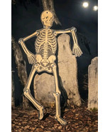 Vintage Beistle MCM Jointed Dancing Skeleton Halloween Die-Cut Luhrs Den... - $40.78