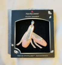 Ballet Shoes Holiday Christmas Ornament Silver Plated w/ Crystallized Swaroski  - £22.15 GBP