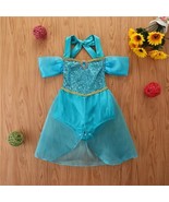 NEW Princess Jasmine Baby Girls Sequin Romper Dress Jumpsuit Costume - £8.64 GBP