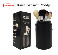 Amuse Makeup Brush with Carry Caddy Case Brushes SET - $16.81
