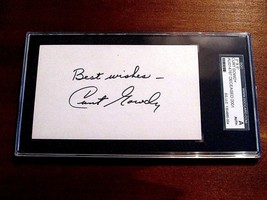 CURT GOWDY BROADCASTER VOICE OF THE RED SOX SIGNED AUTO VINTAGE INDEX CA... - $79.19