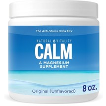 Natural Vitality Calm Magnesium Powder, Unflavored, 8 Ounces..+ - £39.56 GBP