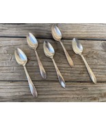 5 Vintage National Silver King Edward Spoons Silverplate SP Flatware 6inch - $24.74