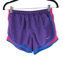 Nike Womens Dri-Fit Running Shorts Lined Purple Pink Blue S - £10.00 GBP