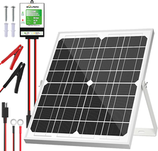 Solar Panel Kit 20W 12V, Solar Battery Trickle Charger Maintainer + Upgrade Cont - £85.35 GBP