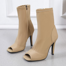 Women Boots High Heels Woman Shoes Gladiator Autumn Winter Ladies Open Toe Party - £37.64 GBP
