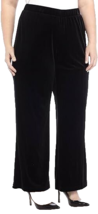 New Ruby Rd Black Wide Leg Velvet Pants Size L - £25.05 GBP