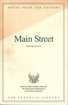 Franklin Library Notes from the Editors Main Street by Sinclair Lewis - $7.69