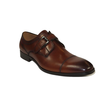 Men's Dress Shoes STEVE MADDEN Soft Leather upper Buckle Strap COVET Cognac image 2