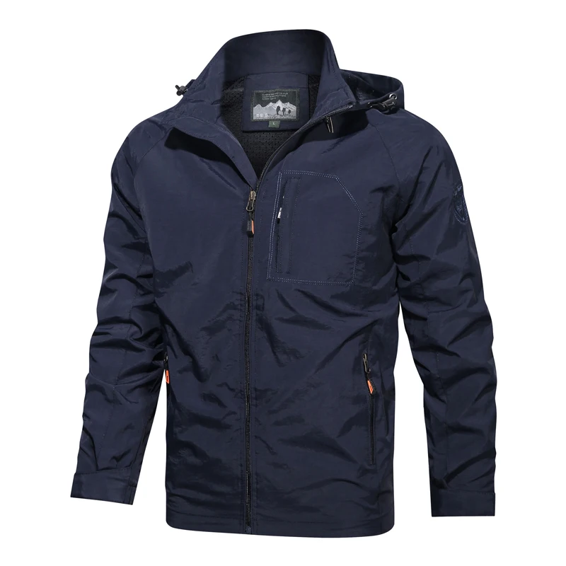 Men Outdoor Windproof 5XL Outwear Jacket Windbreaker Coat Hi Rain Camping Fishin - £110.82 GBP