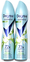 2 Pack Degree Advanced 72h Motionsense Dry Spray Apple &amp; Gardenia Antipe... - £23.91 GBP