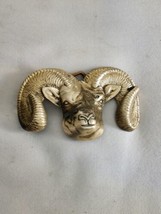 1978 Solid Brass Baron Belt Buckle Ram Head - £31.24 GBP