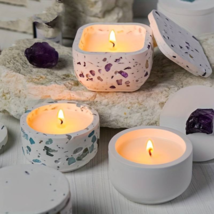 Crystal Aromatherapy Candle - Amethyst or Celestite Container - $21.70