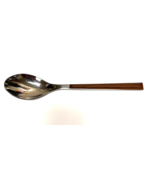 Dansk Wood and Stainless Silverware Table Spoon 8 1/4 inch Light Wear - £17.71 GBP