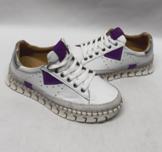 MIZ MOOZ LEATHER  CASUAL PLATFORM LACE UP SNEAKERS WHITE/PURPLE  37EU / ... - $103.95