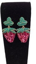 Sugarfix by Baublebar Drop Earrings Berry Tale Crystal Strawberry  - £7.91 GBP