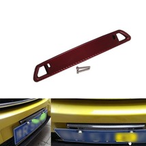 JDM Style Red Carbon Look Bumper Front License Plate Holder Relocate Bracket - £6.29 GBP