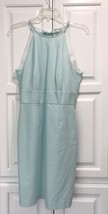 Euc Cremieux Textured Striped Halter Dress Size 14 - £22.15 GBP