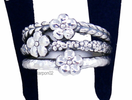 John hardy jai symbols of love flowers textured stack ring  75  125 j406970 n thumb200