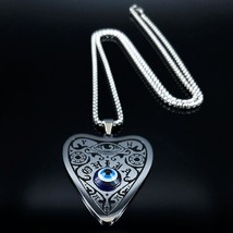 Evil Eye Necklace Ouija Planchette Pendant Stainless Steel Goth Wicca Occult New - £9.39 GBP